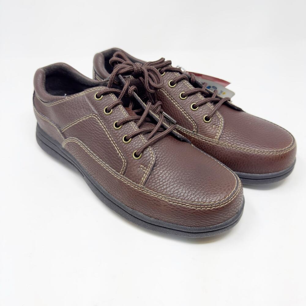 NWT Dr. Scholl's Men's Wide Width Gel Cushion Lace Up Brown Loafer Shoe 8.5